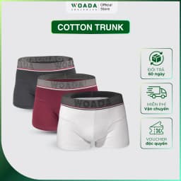 Thumbnail Quần Lót Nam Dáng Trunk Chất Liệu Cotton Kháng Khuẩn Thương Hiệu WOADA LK014 1