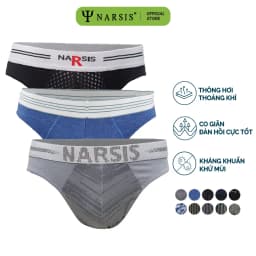 Thumbnail Quần Lót Nam Narsis, Tam Giác, Chất Cotton, Co Giãn 4 Chiều, Cạp To, Định Hình, Thoải Mái Vận Động 1