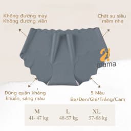 Thumbnail Quần Lót Nữ Su Đúc Không Viền Siêu Mềm Mại Thoáng Mát Mặc Thường Và Sau Sinh 2mama V33 2