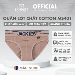 Thumbnail Quần Lót Tam Giác Nam Jackies Cao Cấp, Chất Vải Cotton Mềm Mịn, Dày Dặn, Tạo Cảm Giác Mát Lạnh, Thoáng Khí MS401 2