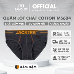 Thumbnail Quần Lót Tam Giác Nam Jackies Cotton Dày Dặn Cao Cấp, Kiểu Dáng Bản To Mềm Mại, Thấm Hút Tốt, Phong Cách Trẻ Trung MS604 2