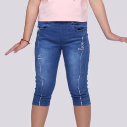 Thumbnail Quần lửng jean cho bé gái YF từ 15-33 kg, chất vải 100% cotton mềm mát 1