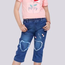 Thumbnail Quần lửng jean cho bé gái YF từ 15-33 kg, chất vải 100% cotton mềm mát 2