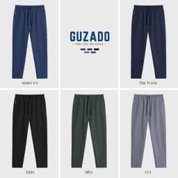 Thumbnail Quần Nam GUZADO chất liệu gió, dáng suông thể thao, vận động thoải mái GDC01 2