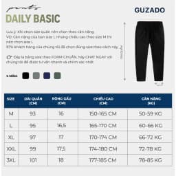 Thumbnail Quần Nam GUZADO chất liệu gió, dáng suông thể thao, vận động thoải mái GDC01 3