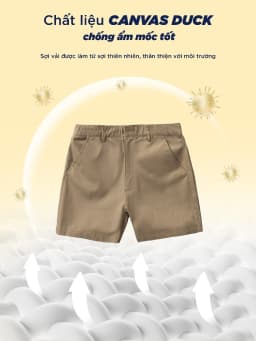 Thumbnail Quần nam Short Short form chữ A vải Canvas Duck dày dặn, trẻ trung, chuẩn form - HUSSIO 2