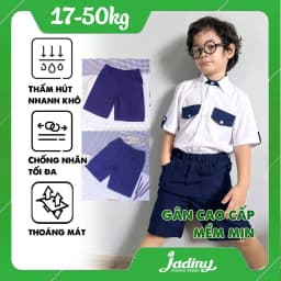Thumbnail Quần ngắn cho bé trai đi học cấp 1,2, thấm hút mồ hôi, thoải mái vận động, thoáng mát Jadiny 1