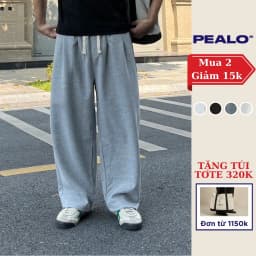 Thumbnail Quần nỉ 2 da PEALO ống rộng chất liệu cao cấp 1