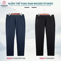 Thumbnail Quần Nỉ Xốp Nam Big Size Ống Suông Fasvin DT24203.HN Từ 80 Đến 120kg Vải Nỉ Mềm Mại Có Độ Dày Vừa Phải 4