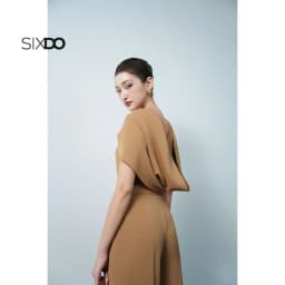 Thumbnail Quần nữ nâu công sở SIXDO (Light Brown Silk Loose Pants) 2
