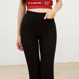 Thumbnail Quần ống loe nữ KAMONG cạp cao thun co dãn dáng dài công sở ống bass Q011 2