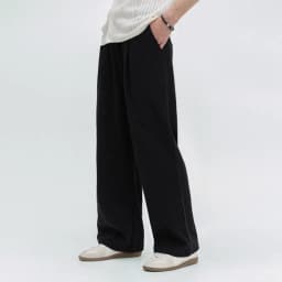 Thumbnail Quần ống rộng cạp chun JBAGY cho nam nữ, ống rộng, màu đen chất thun co giãn dầy dặn đứng form JD0109 2