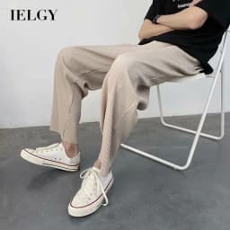 Thumbnail Quần ống rộng xếp ly thông thường dành cho nam IELGY 1