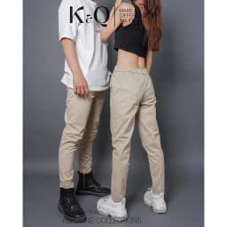 Thumbnail Quần ống suông kaki co giãn KQ STYLING kem cao cấp 1
