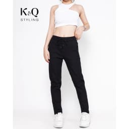Thumbnail Quần ống suông KQ STYLING kaki co giãn cao cấp đen 1
