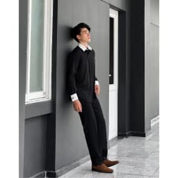 Thumbnail Quần ống suông nam đen Baeton cao cấp chất liệu dày dặn form tôn dáng che khuyết điểm chuẩn Hàn Quốc - D01 3