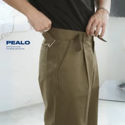 Thumbnail Quần ống suông nam PEALO vải kaki nhung casual pants trơn basic chất liệu mới Loose Pants phong cách Minimalism 4