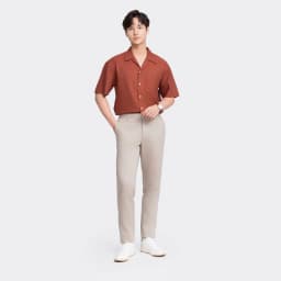 Thumbnail Quần Ống Suông Regular Fit Nam Vải Kaki Cotton INSIDEMEN Dáng Âu Co Dãn Phong Cách Công Sở IKK01503 3