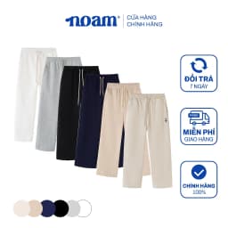 Thumbnail Quần ống suông Unisex NOAM Teeny Homie Form rộng - Màu đen/ trắng/ be/ xám/ xanh than/ be đậm 1