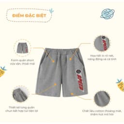 Thumbnail Quần short bé trai Rabity cotton co giãn thoáng mát 91074 4