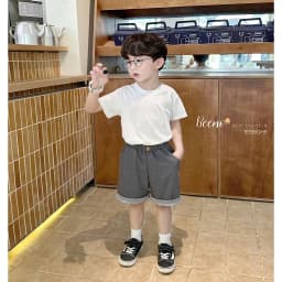 Thumbnail Quần short Beemo giả jean gập gấu năng động vải da cá thoáng mát cho bé trai từ 9-24kg 5099QHB 4