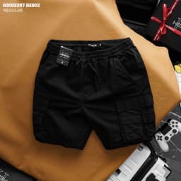 Thumbnail Quần short cargo kaki Heboz 3M, quần đùi nam túi hộp lưng thun - 00002297 2