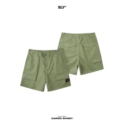 Thumbnail Quần Short Cargo Kaki SLY màu Olive / Black 4