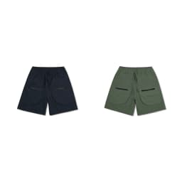 Thumbnail Quần Short Dù DAPPERANDMORE Nylon Cargo Tech Olive Phối 2 Túi Hộp Kèm Khoá Kéo - Black 3