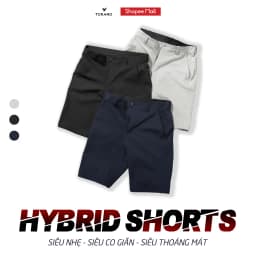 Thumbnail Quần short gió nam TORANO HYBRID SHORT cạp lót chun siêu nhẹ, siêu thoáng mát, co giãn GSBW005 1
