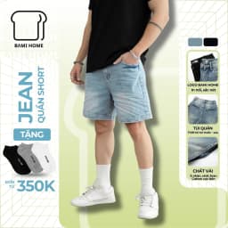 Thumbnail Quần short Jean Nam BAMI HOME, quần đùi Jean dày dặn, form trên gối QJ05 1
