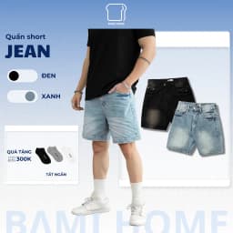 Thumbnail Quần short Jean Nam BAMI HOME, quần đùi Jean dày dặn, form trên gối QJ05 3