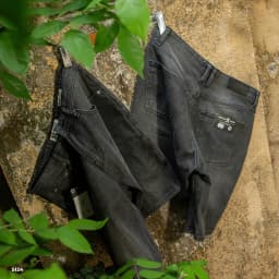 Thumbnail Quần Short Jean Nam S124 Màu Đen Xám Cá Tính, Dáng Slim Năng Động Just Men Thời Trang 2