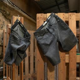 Thumbnail Quần Short Jean Nam S124 Màu Đen Xám Cá Tính, Dáng Slim Năng Động Just Men Thời Trang 4