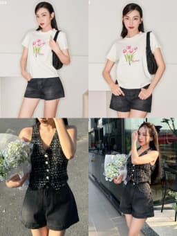 Thumbnail Quần short jean nữ lưng cao TiQi Jeans S1-287 3