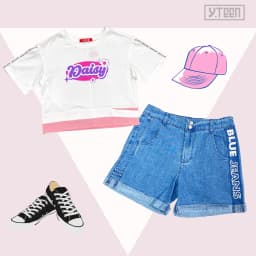 Thumbnail Quần Short jean TT chữ YTEEN bé gái từ 35-65KG EQX044-3 3