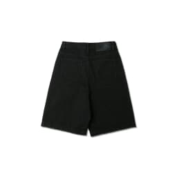 Thumbnail Quần Short Jeans DAPPERANDMORE Washed Denim Form Lửng - Solid Black 1