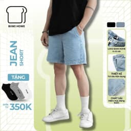 Thumbnail Quần short jeans nam cao cấp BAMIHOME quần đùi Jean vải dày đẹp không bay màu dễ phối đồ QJ03 1