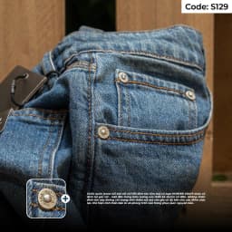 Thumbnail Quần Short Jeans Nam Xanh Wash Sáng S129 Denim Spandex Co Giãn Just Men Thời Trang Nam 3