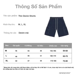 Thumbnail Quần Short Jeans NEWSEVEN Thin Denim QS.323 1