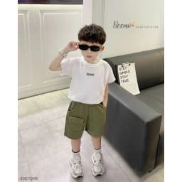 Thumbnail Quần short kaki Beemo, quần đùi kaki phối túi hộp trendy dễ mix đồ mặc đi học, đi chơi cho bé từ 9-24kg 4367QHK 2