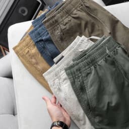 Thumbnail Quần Short Kaki Nam Garment Dye Form Regular QSID0230 3