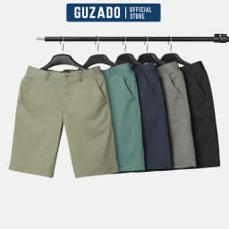 Thumbnail Quần Short Kaki Nam GUZADO Form RegularFit Cạp Cúc Lịch Sự Sang Trọng,Màu Basic Dễ Mặc MKS01 1