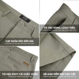 Thumbnail Quần Short Kaki Nam GUZADO Form RegularFit Cạp Cúc Lịch Sự Sang Trọng,Màu Basic Dễ Mặc MKS01 3