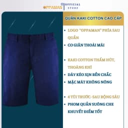 Thumbnail Quần short kaki nam quần sọt nam quần sóc nam kaki cotton basic cao cấp co giãn dày OS1 OPPAMAN 1