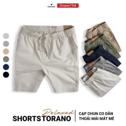 Thumbnail Quần short kaki nam TORANO dáng basic cạp chun bền màu FSBK010 1