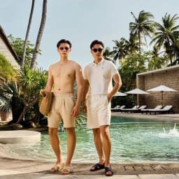 Thumbnail Quần Short Kaki Sidetab Xếp Ly Form Regular 4MEN QS069 vải mềm, thoáng mát, trẻ trung, năng động 2