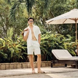 Thumbnail Quần Short Kaki Sidetab Xếp Ly Form Regular 4MEN QS069 vải mềm, thoáng mát, trẻ trung, năng động 3