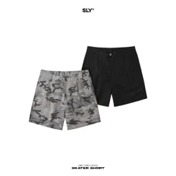 Thumbnail Quần Short Kaki SLY Skater Black / Camo Grey 1