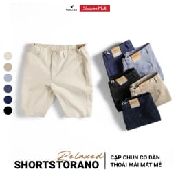 Thumbnail Quần short kaki TORANO, form basic, bọc viền dây dệt sườn, chất liệu cao cấp, bền màu 1