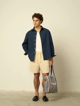Thumbnail Quần short linen rayon PEALO thoáng mát mềm mại tạo cảm giác thoải mái phong cách trẻ trung 2
